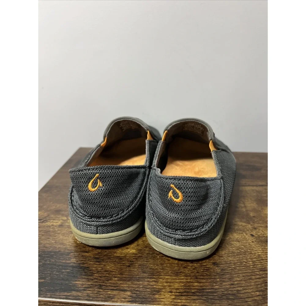 OluKai‎ Men's Nohea Mesh Slip-On Shoes Dark Shadow Gray Mens Size US 8.5 GUC